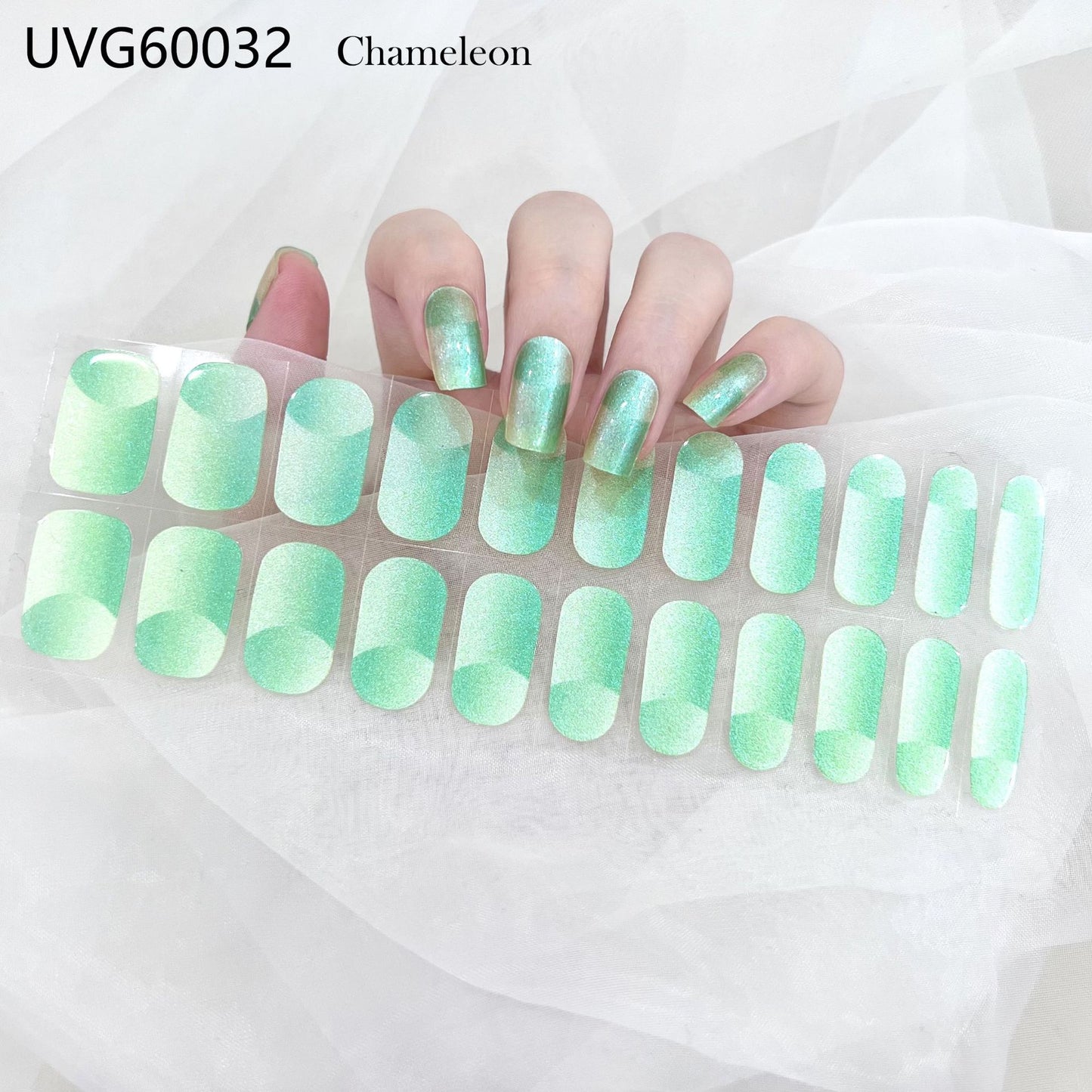 Pearlescent UV Gel Nail Stickers