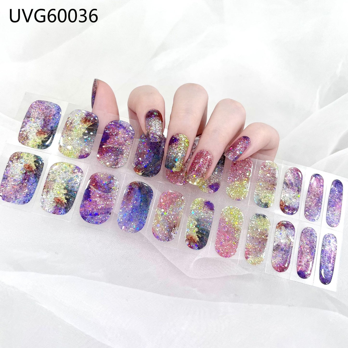 Pearlescent UV Gel Nail Stickers