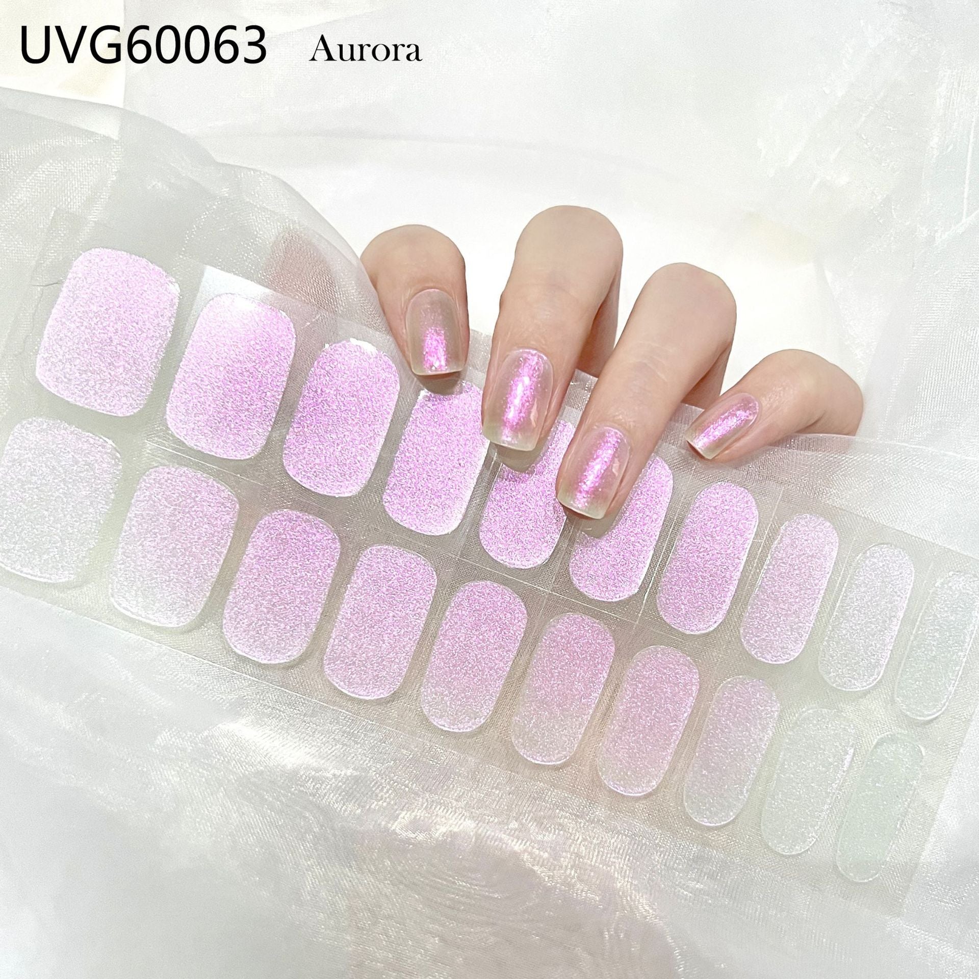 Pearlescent UV Gel Nail Stickers