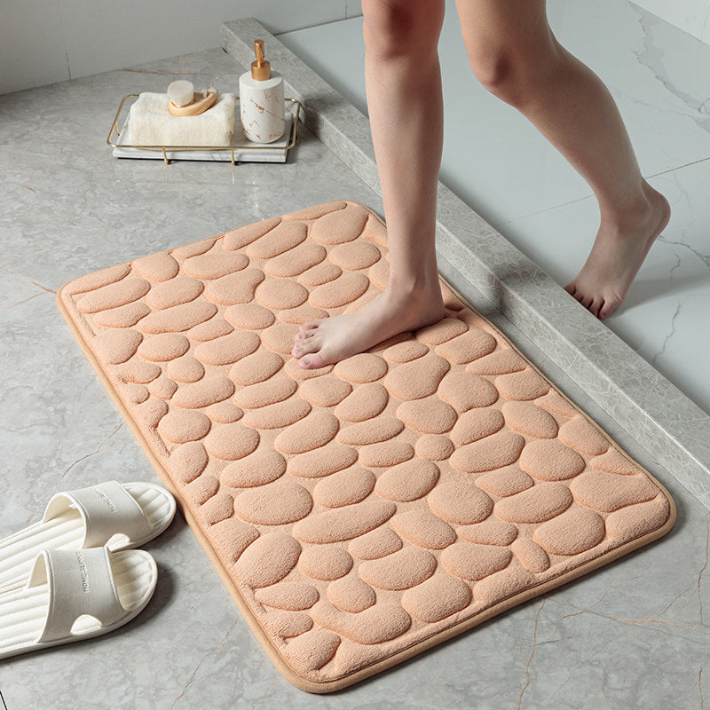 Pebble Bathroom Memory Foam Floor Mat