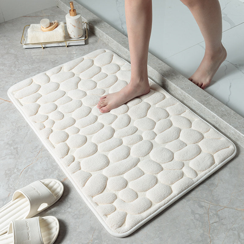 Pebble Bathroom Memory Foam Floor Mat