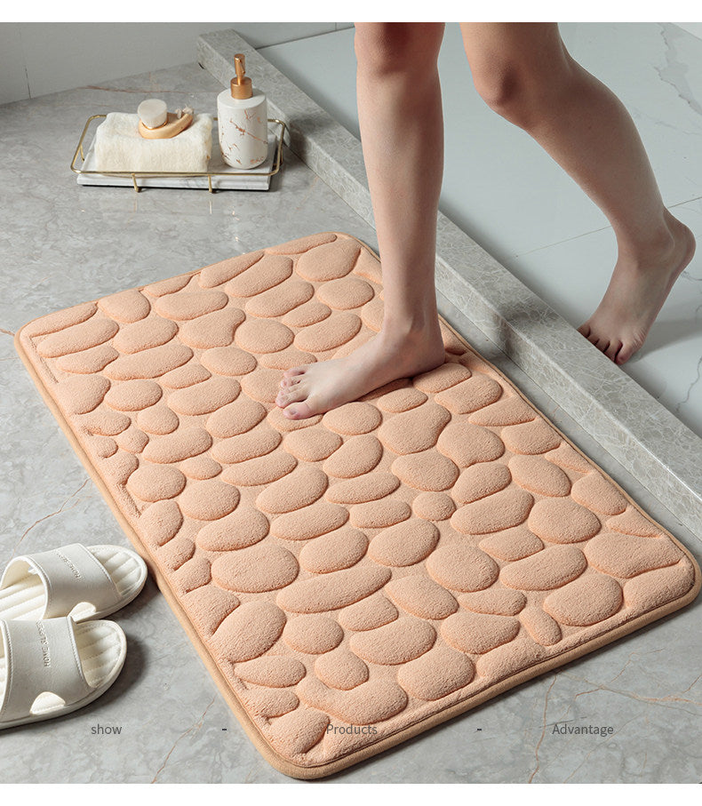 Pebble Bathroom Memory Foam Floor Mat