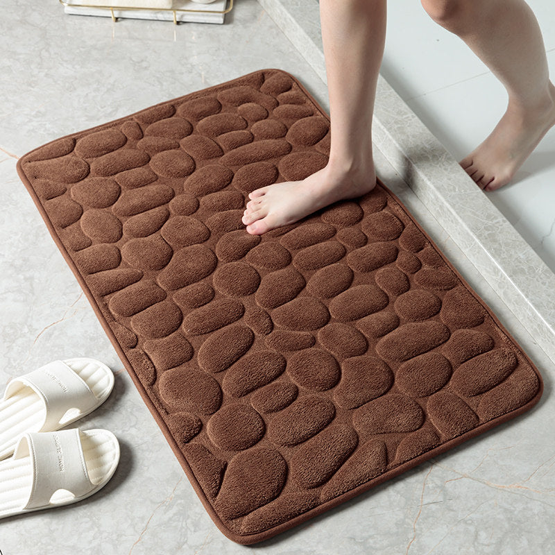Pebble Bathroom Memory Foam Floor Mat