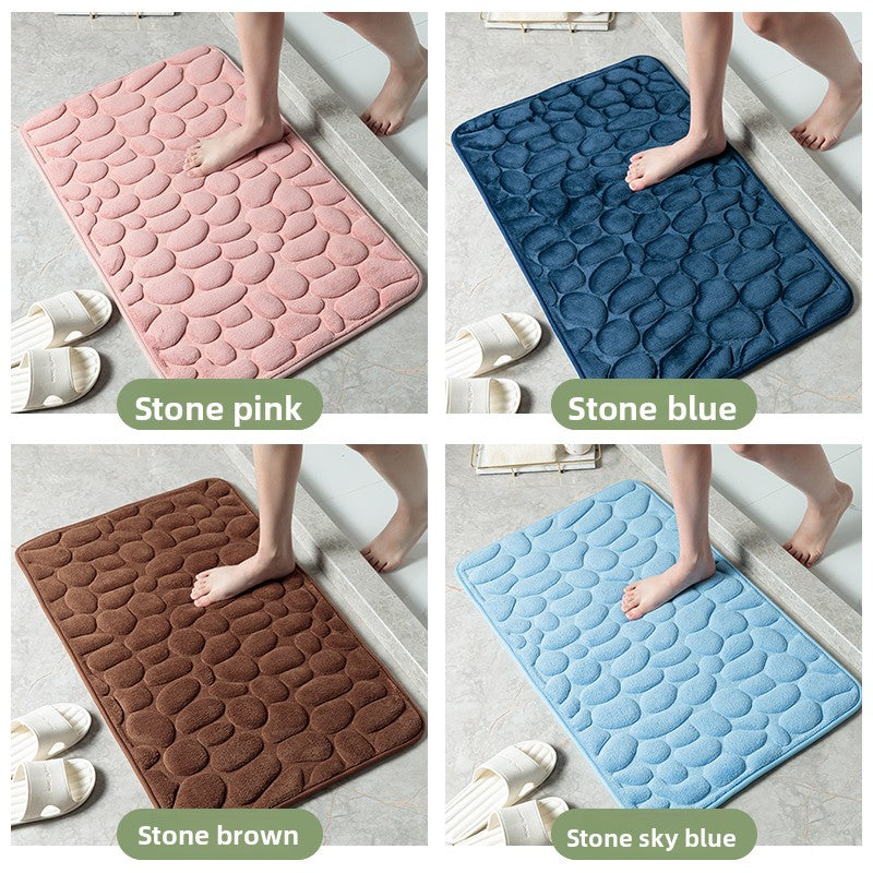 Pebble Bathroom Memory Foam Floor Mat