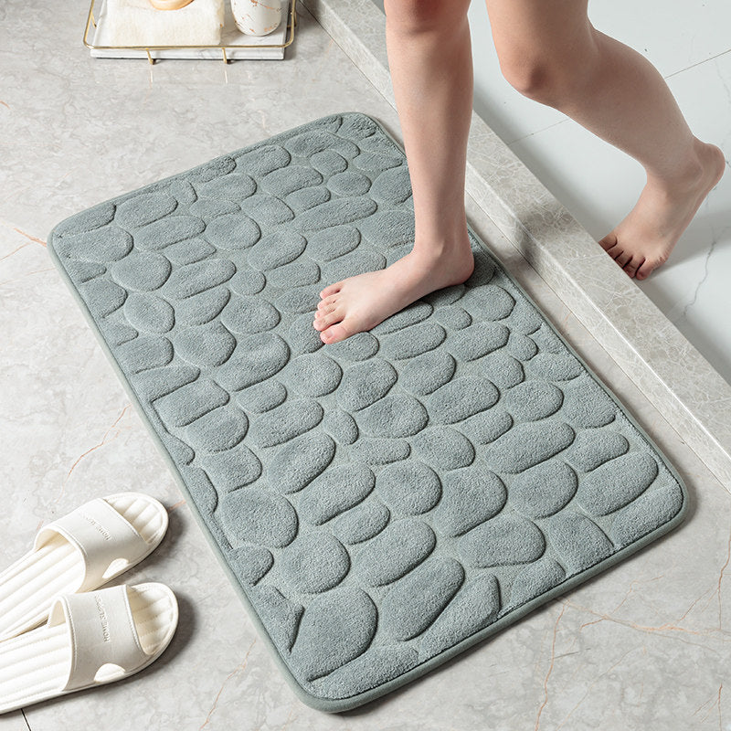 Pebble Bathroom Memory Foam Floor Mat