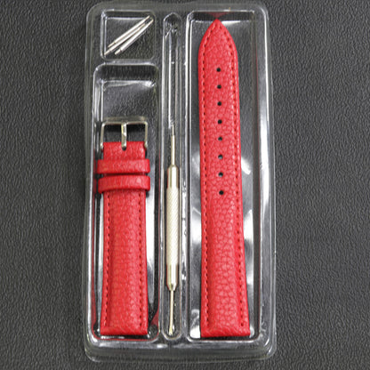 Pebbled Leather Watch Strap with Pin Buckle