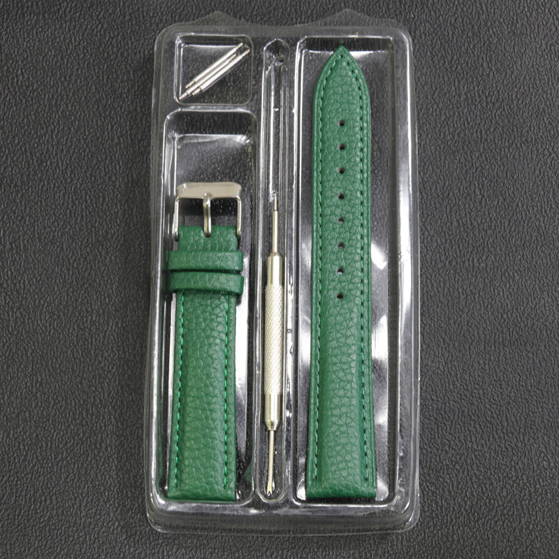 Pebbled Leather Watch Strap with Pin Buckle
