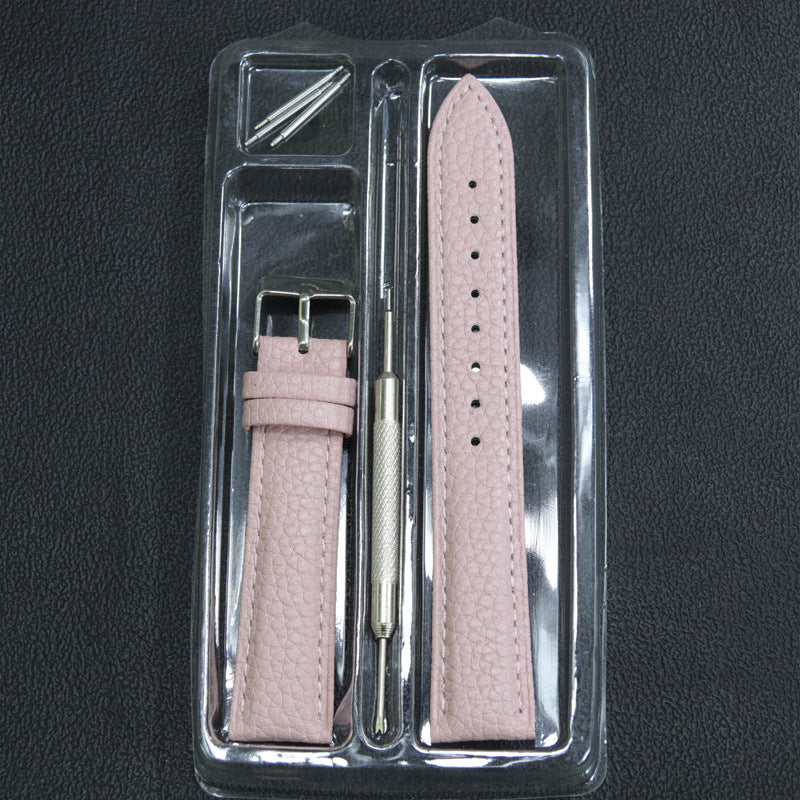 Pebbled Leather Watch Strap with Pin Buckle