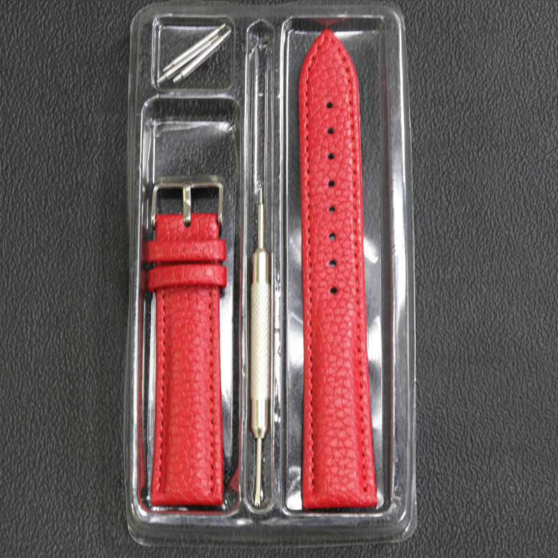 Pebbled Leather Watch Strap with Pin Buckle