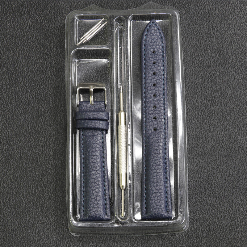 Pebbled Leather Watch Strap with Pin Buckle