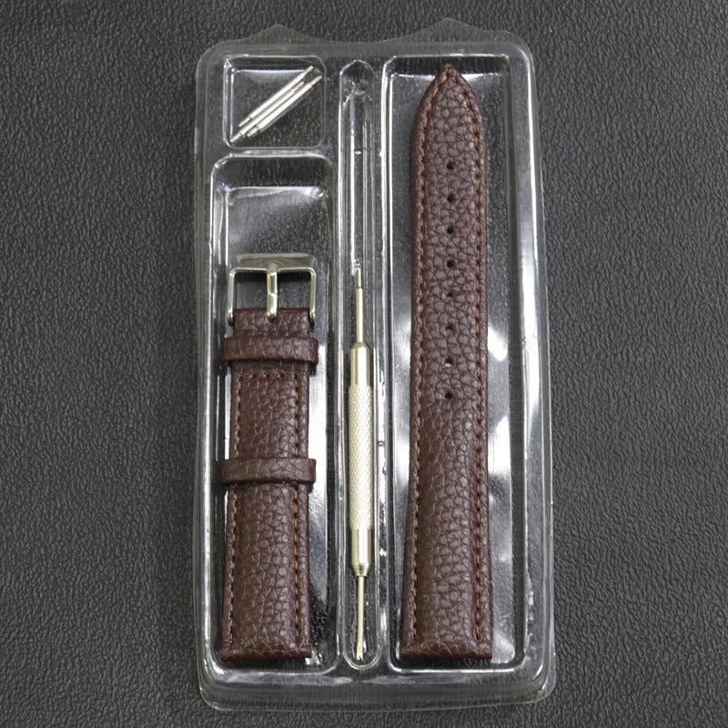 Pebbled Leather Watch Strap with Pin Buckle