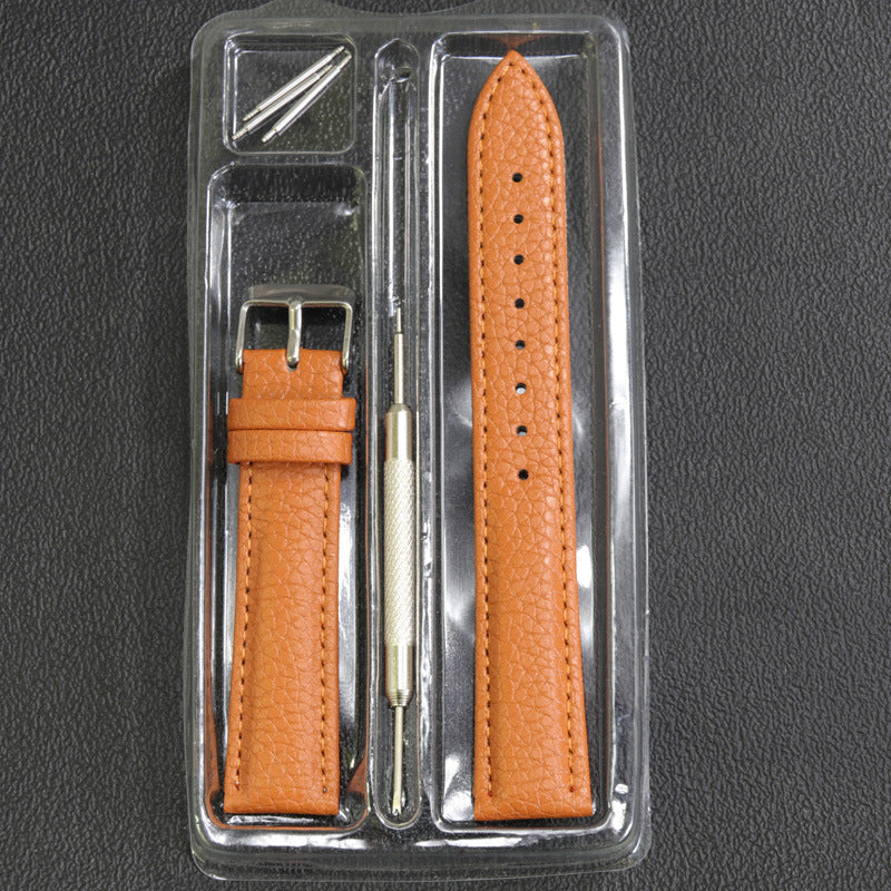 Pebbled Leather Watch Strap with Pin Buckle