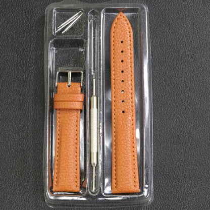 Pebbled Leather Watch Strap with Pin Buckle