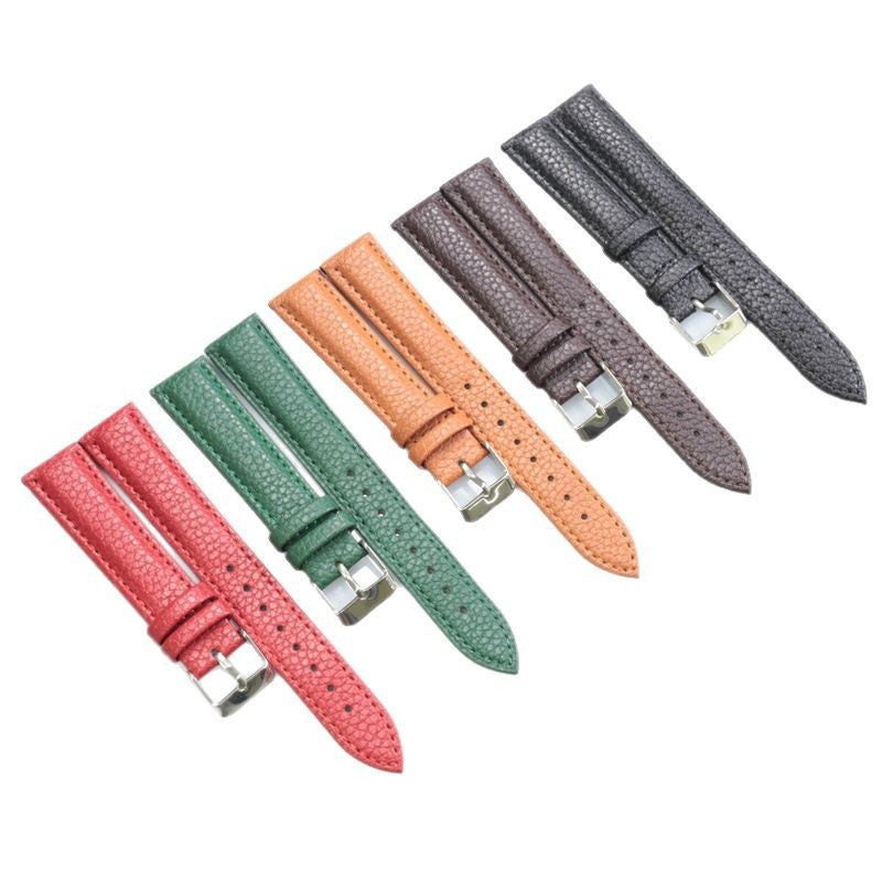 Pebbled Leather Watch Strap with Pin Buckle