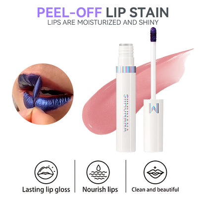 Peel-off lip gloss with long-lasting color retention and intensive moisturization