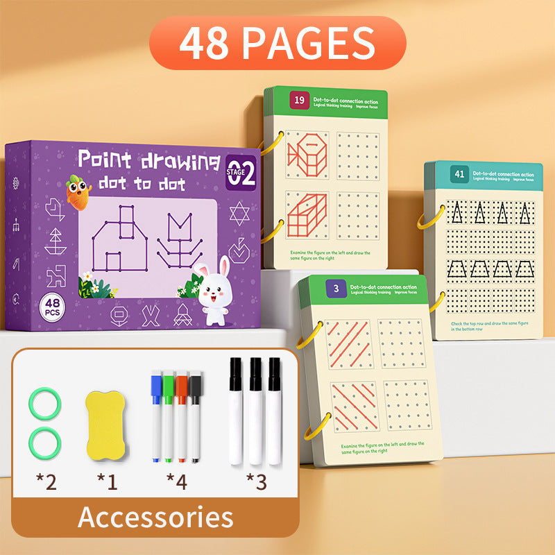 Pen Control Training Kindergarten Children Erasable to Write 2-Year-Old and 4-Year-Old Early Education Enlightening Card Pen Maneuver Attentional Toy