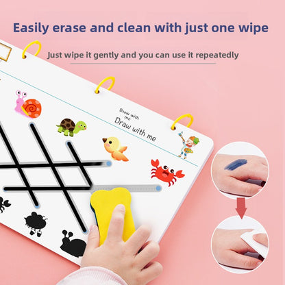 Pen Control Training Kindergarten Children Erasable to Write 2-Year-Old and 4-Year-Old Early Education Enlightening Card Pen Maneuver Attentional Toy