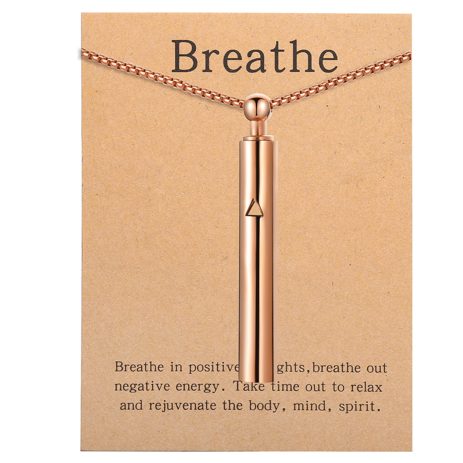 Pendant necklace with titanium and steel whistle