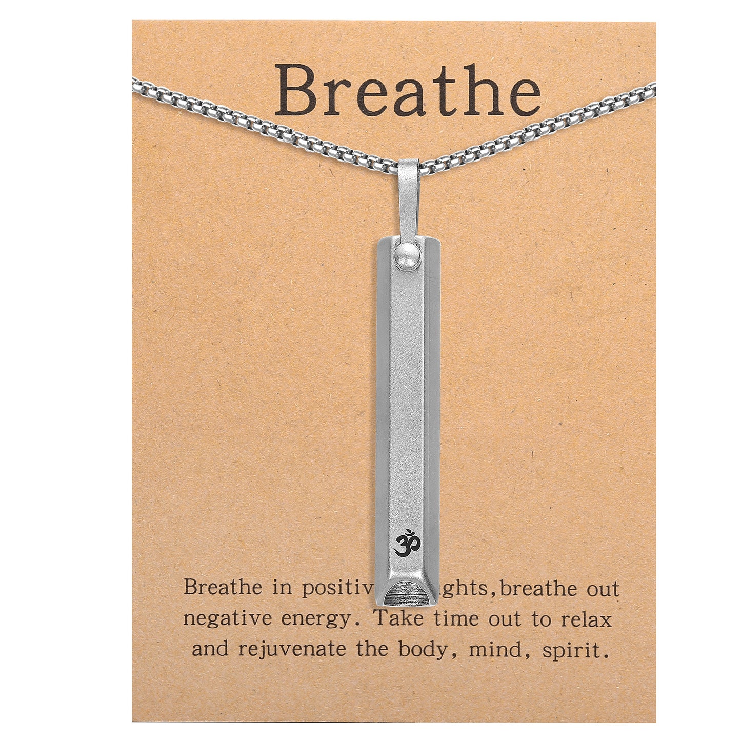 Pendant necklace with titanium and steel whistle