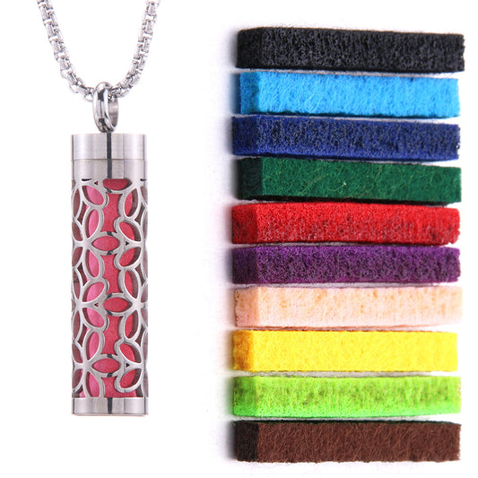 Pendant Perfume Essential Oil Stainless Steel Necklace