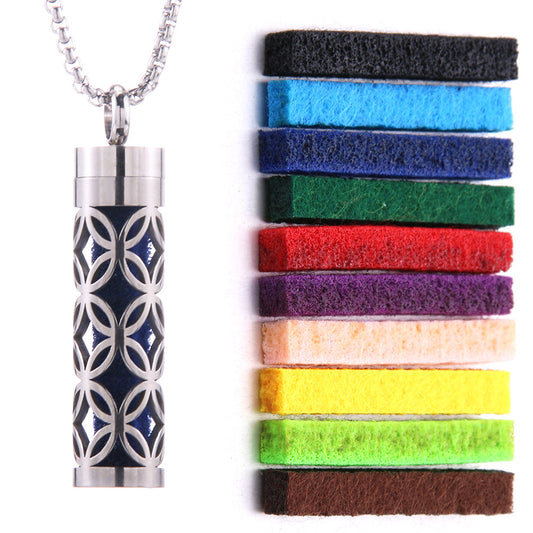 Pendant Perfume Essential Oil Stainless Steel Necklace