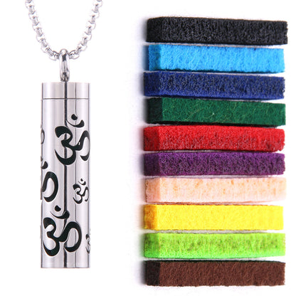 Pendant Perfume Essential Oil Stainless Steel Necklace