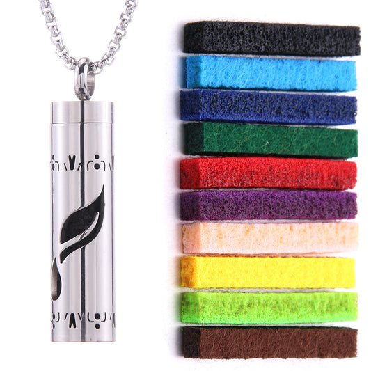 Pendant Perfume Essential Oil Stainless Steel Necklace