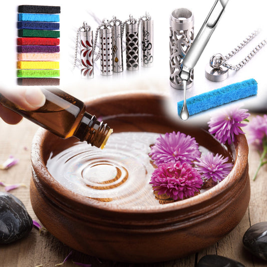 Pendant Perfume Essential Oil Stainless Steel Necklace