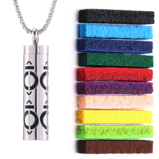 Pendant Perfume Essential Oil Stainless Steel Necklace