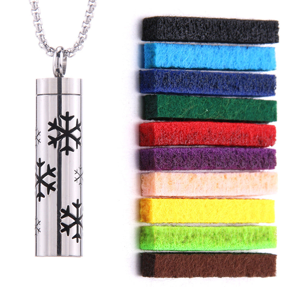 Pendant Perfume Essential Oil Stainless Steel Necklace