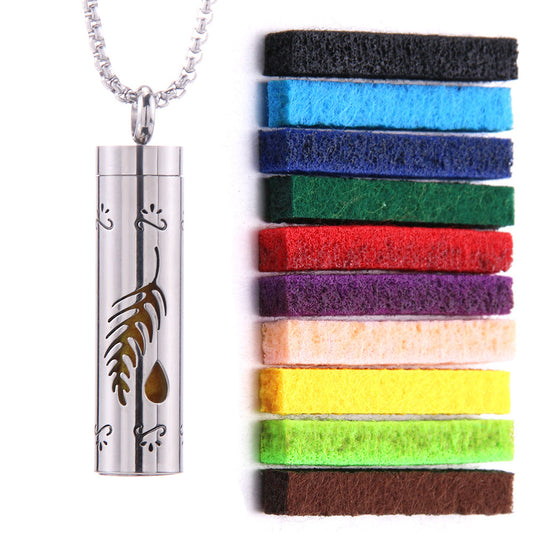 Pendant Perfume Essential Oil Stainless Steel Necklace