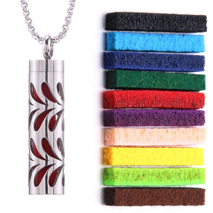 Pendant Perfume Essential Oil Stainless Steel Necklace