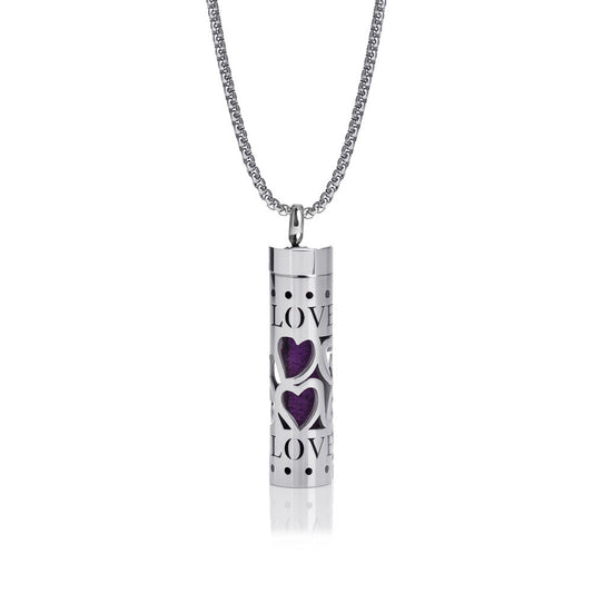 Pendant Perfume Essential Oil Stainless Steel Necklace