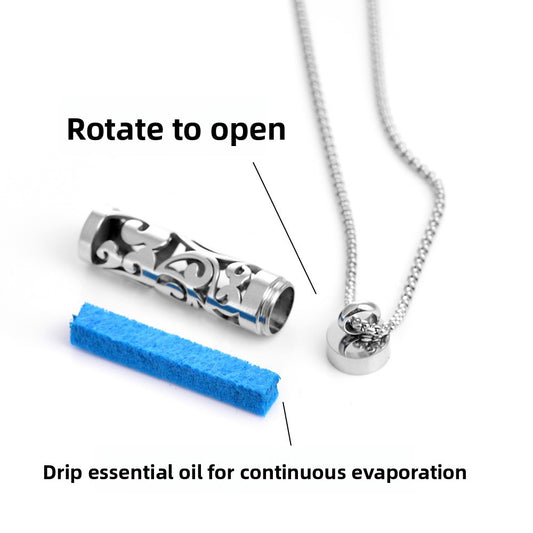 Pendant Perfume Essential Oil Stainless Steel Necklace