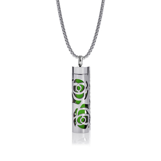 Pendant Perfume Essential Oil Stainless Steel Necklace