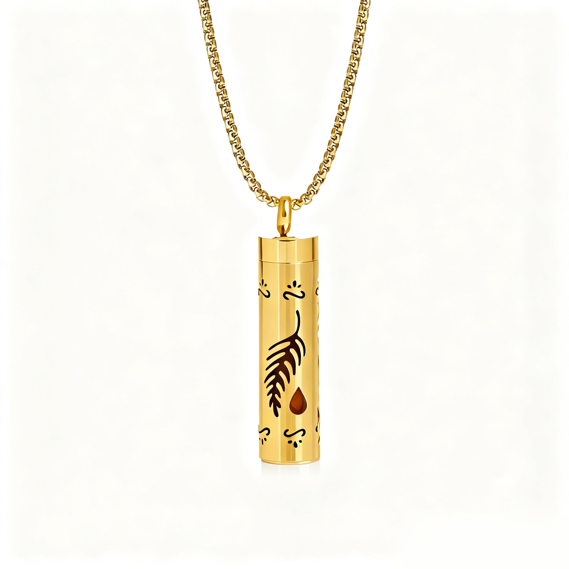 Pendant Perfume Essential Oil Stainless Steel Necklace