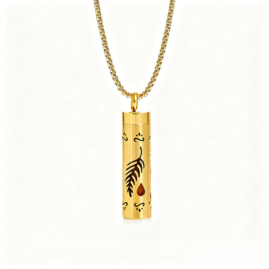 Pendant Perfume Essential Oil Stainless Steel Necklace