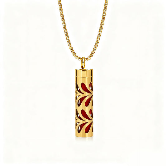 Pendant Perfume Essential Oil Stainless Steel Necklace