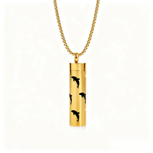 Pendant Perfume Essential Oil Stainless Steel Necklace
