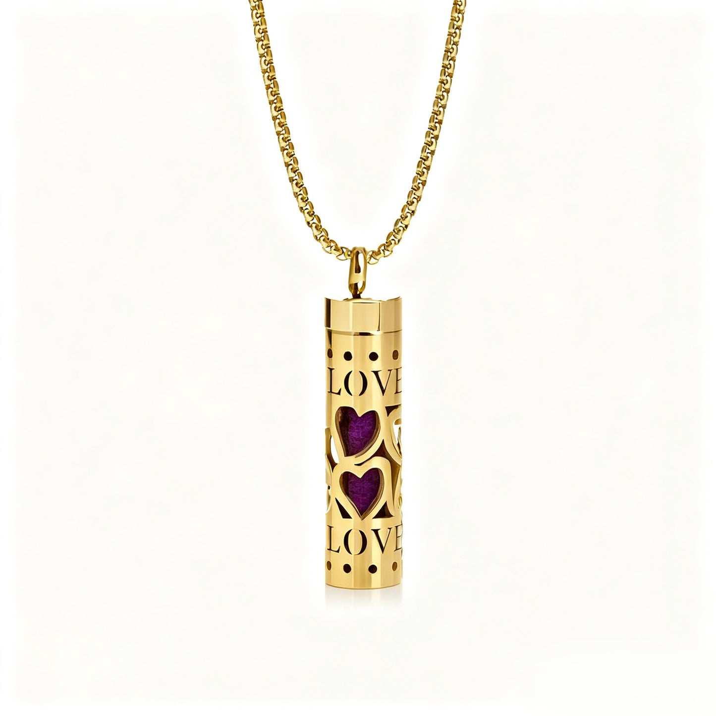 Pendant Perfume Essential Oil Stainless Steel Necklace