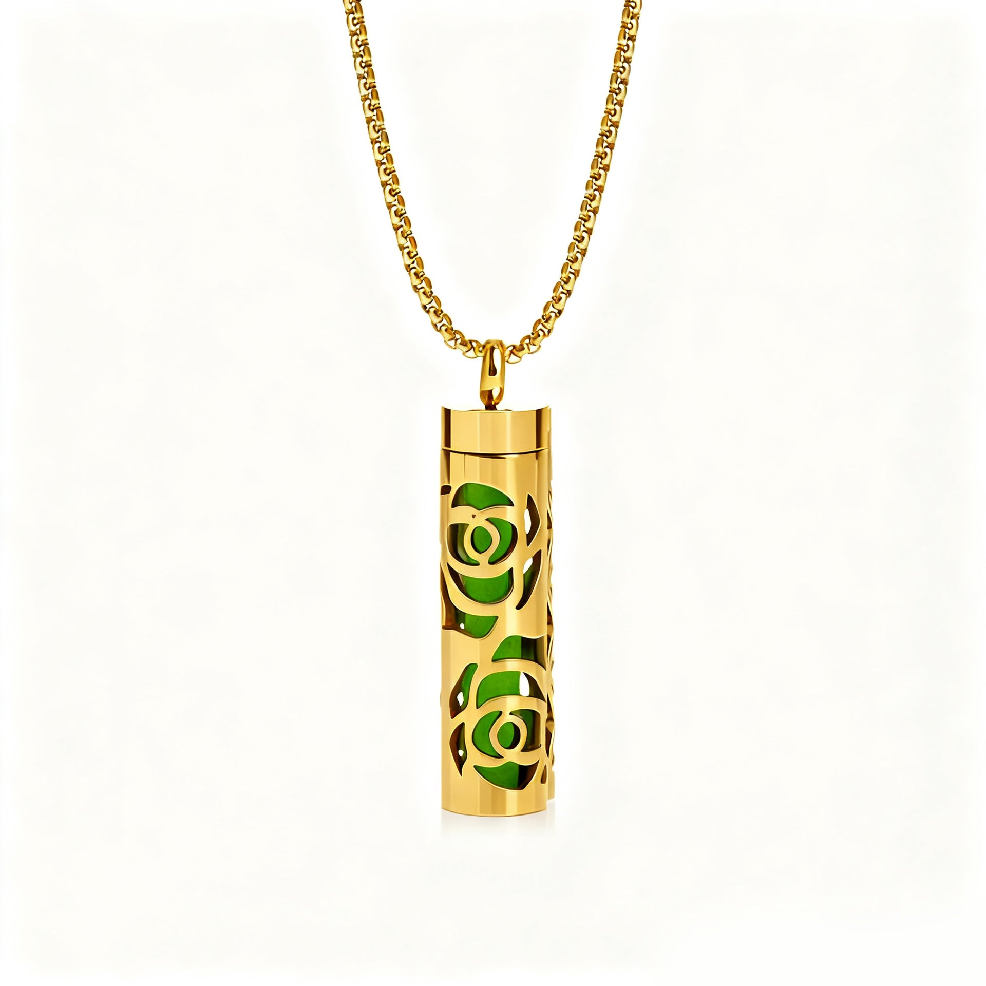 Pendant Perfume Essential Oil Stainless Steel Necklace