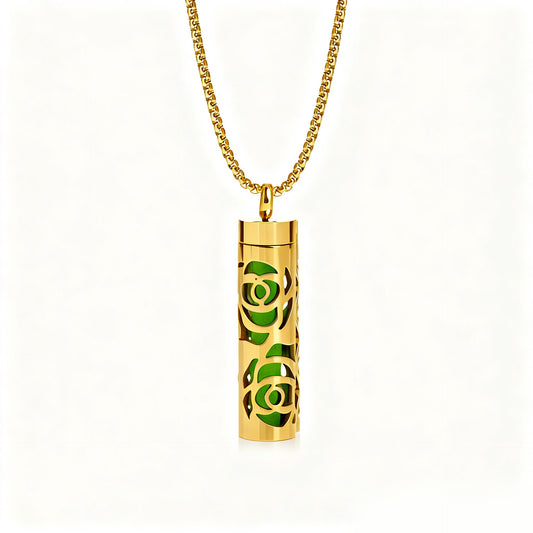 Pendant Perfume Essential Oil Stainless Steel Necklace
