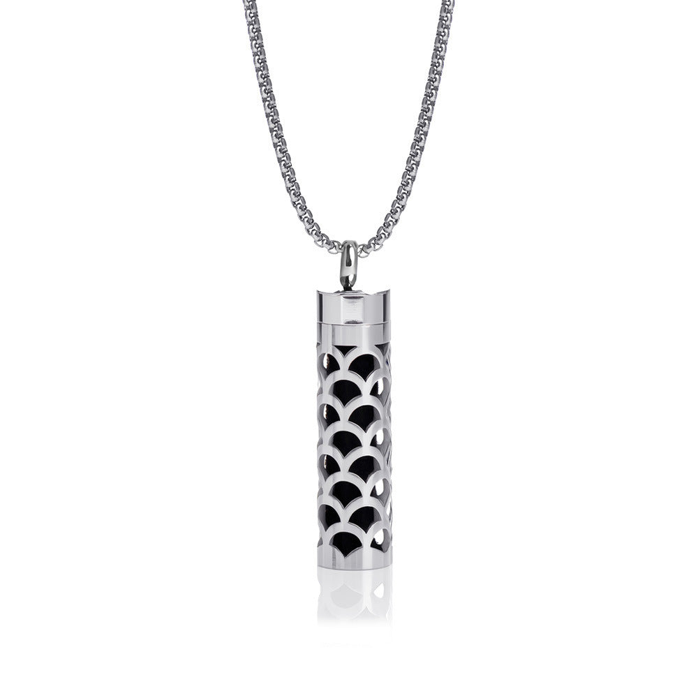 Pendant Perfume Essential Oil Stainless Steel Necklace