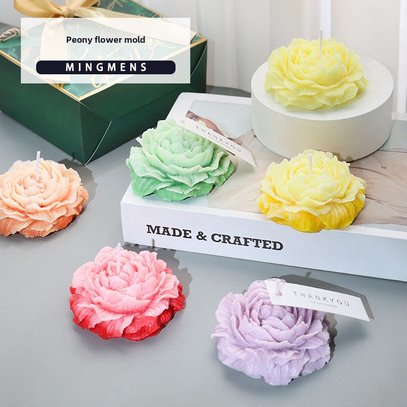 Peony Flower Silicone Mold for DIY Candles