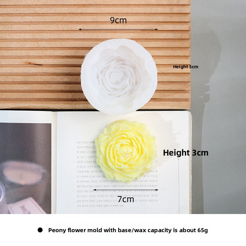 Peony Flower Silicone Mold for DIY Candles