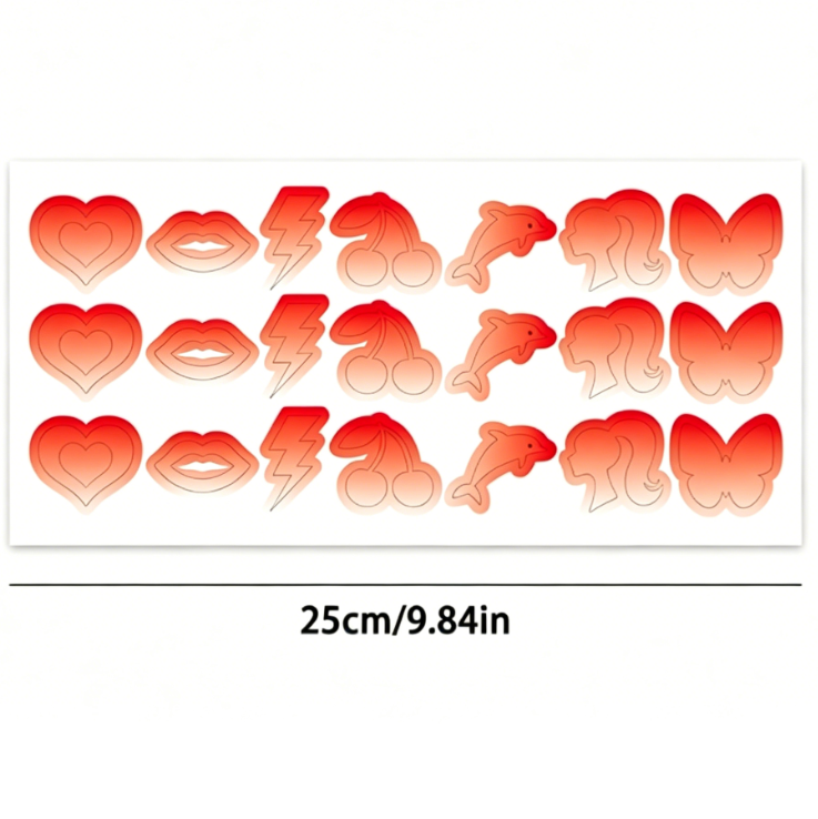 Perforated Body Tanning Stickers for Sunbathing