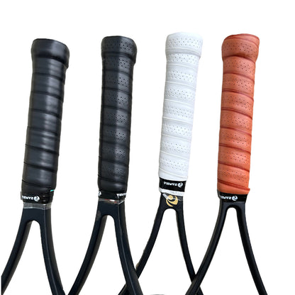 Perforated inner handle wrapped with leather