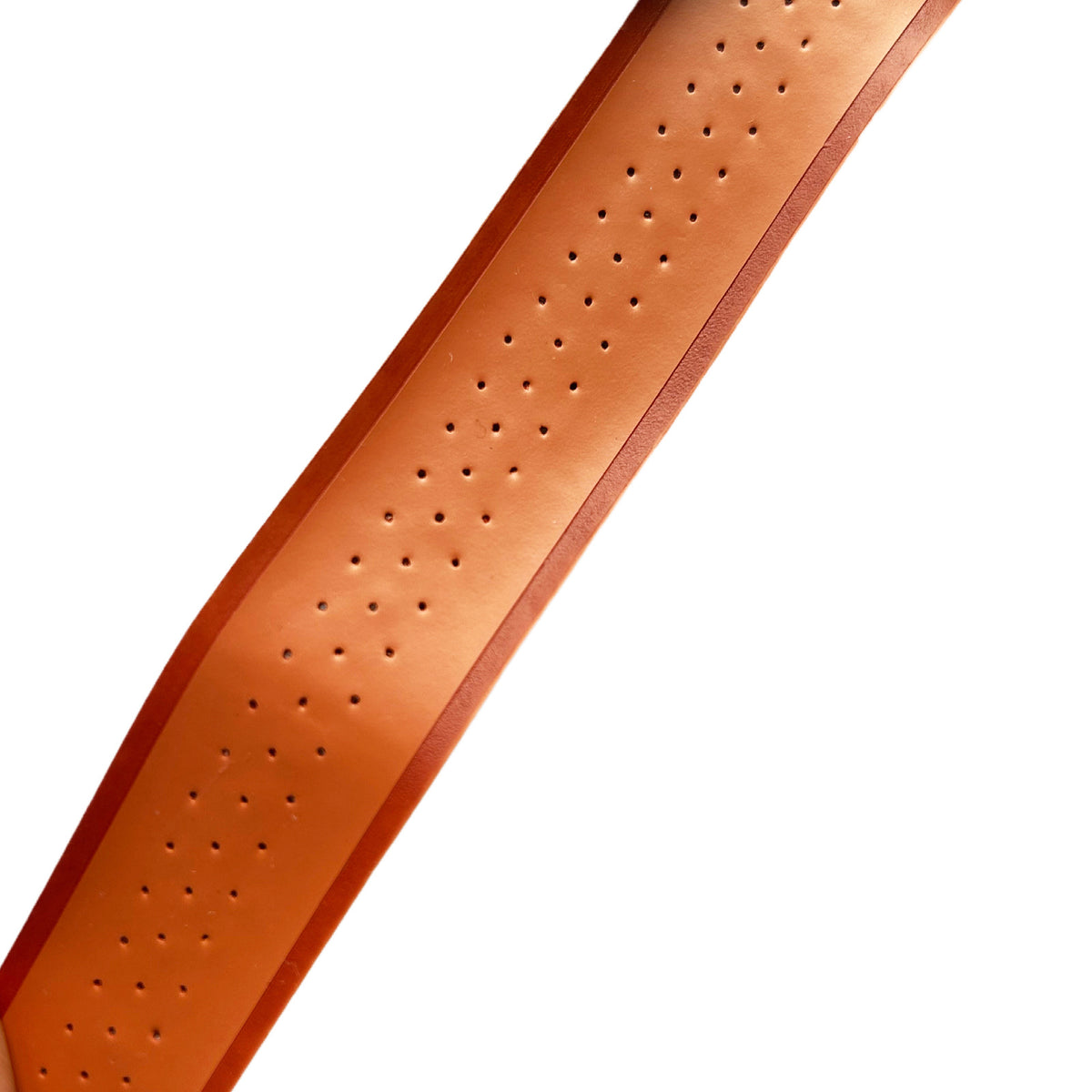 Perforated inner handle wrapped with leather
