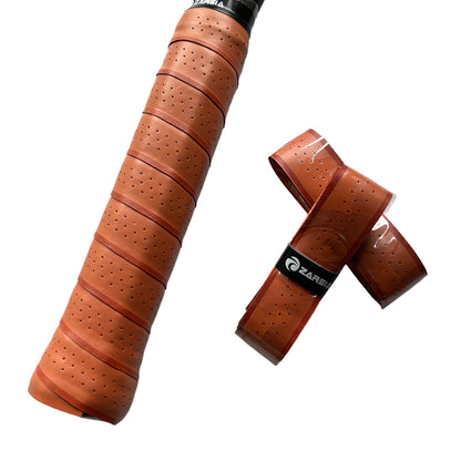 Perforated inner handle wrapped with leather