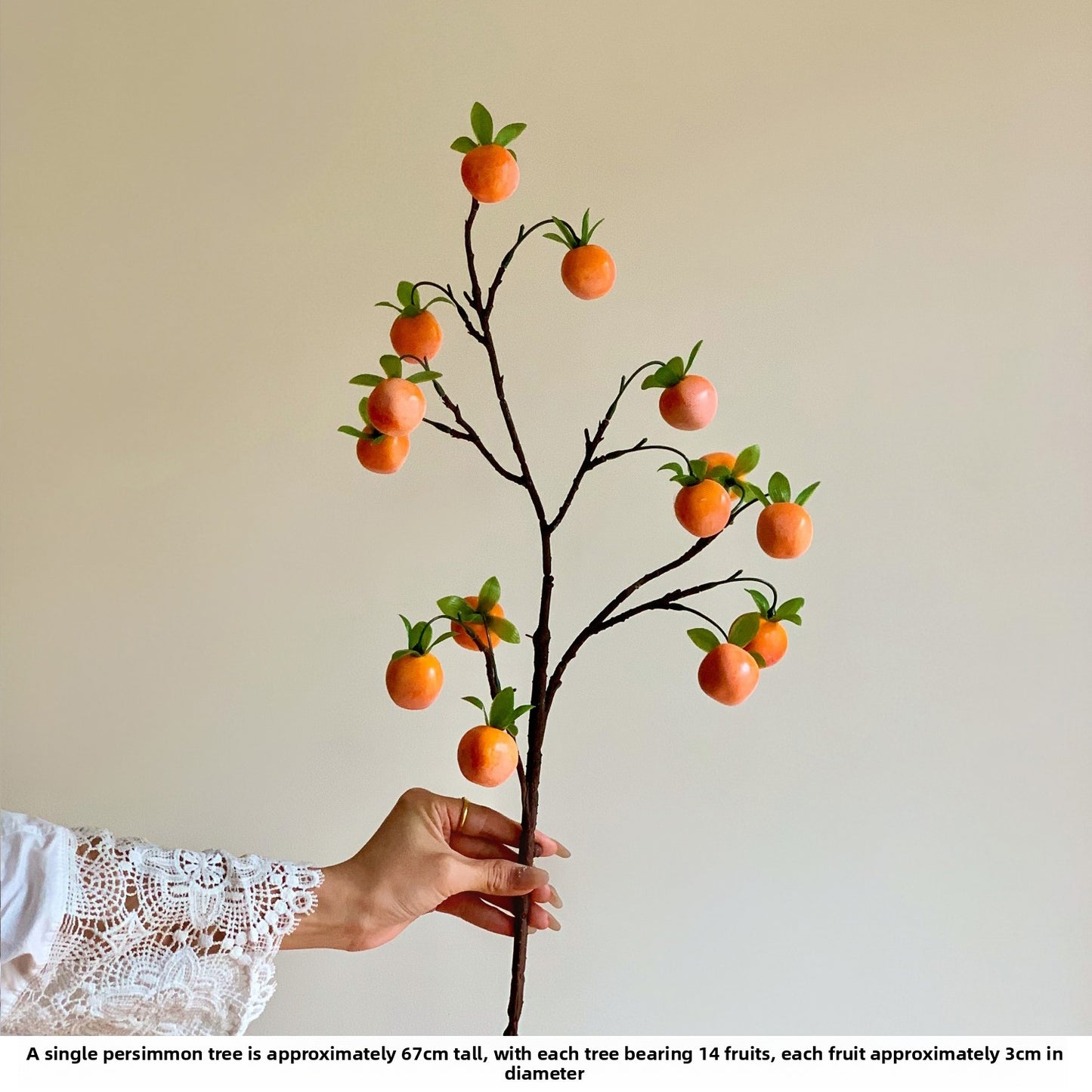 Persimmon Ceramic Vase Decoration